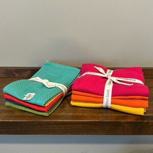 Crate&Barrel - 3 flour sack dish towels and 5 dish cloths